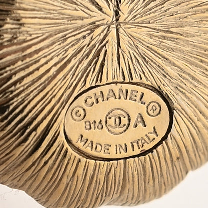 Chanel Pearl Camellia CC Drop Earrings Gold White 4 of 4