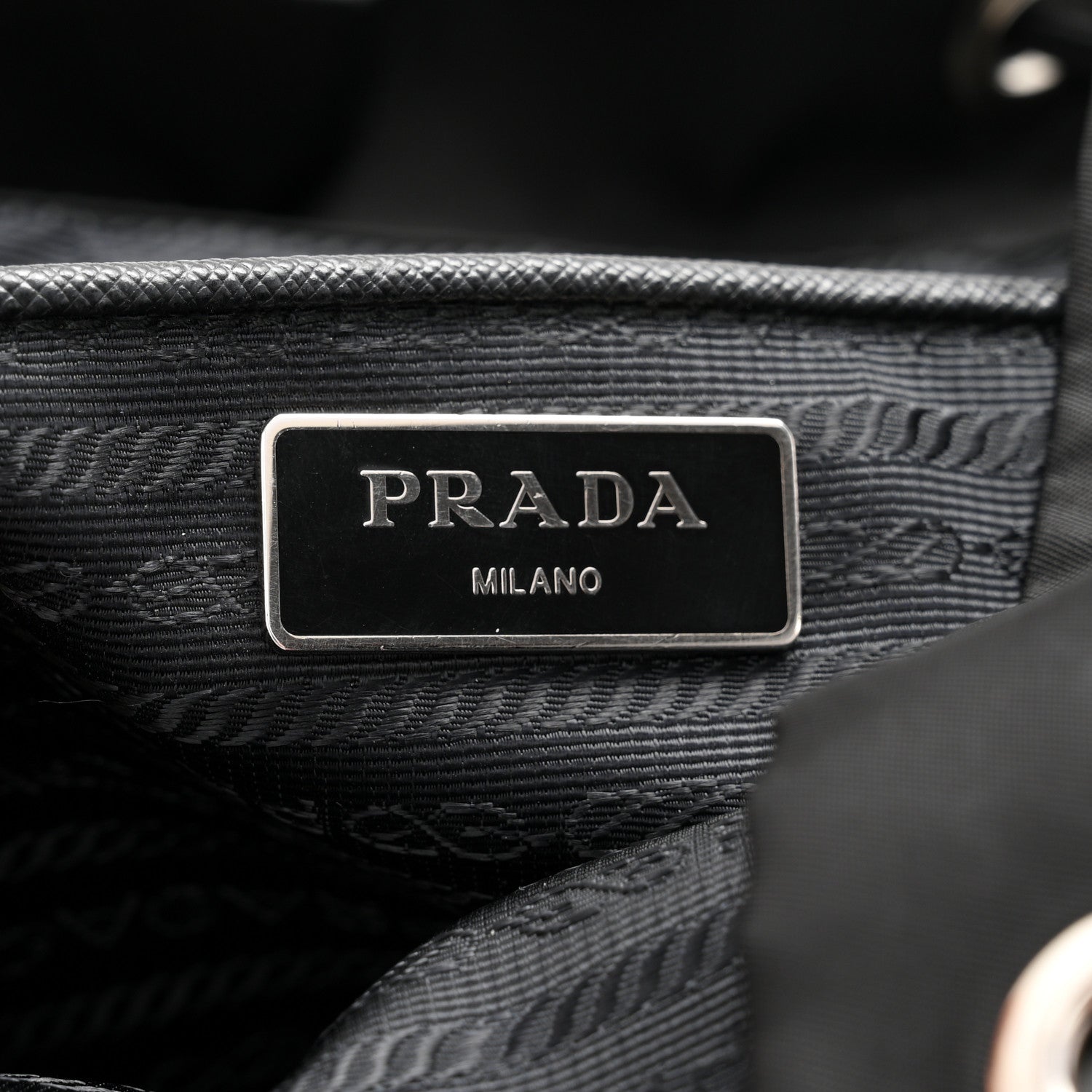 Prada Re-Nylon Vela Saffiano Medium Backpack  Black 6 of 11