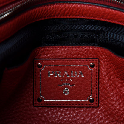 Prada Vitello Daino Tote Rosso 8 of 10