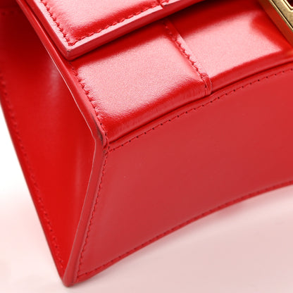 Balenciaga Shiny Box Calfskin Hourglass Top Handle Bag XS Bright Red 13 of 17