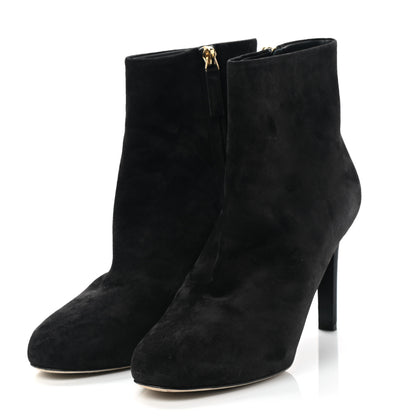 Chanel Suede Grosgrain CC Short Boots 38 Black 3 of 10