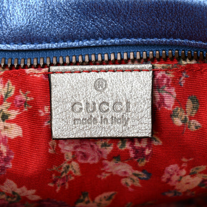Gucci Laminated Nappa Trapuntata Small Zumi Shoulder Bag Rosso Marine Argento 6 of 10