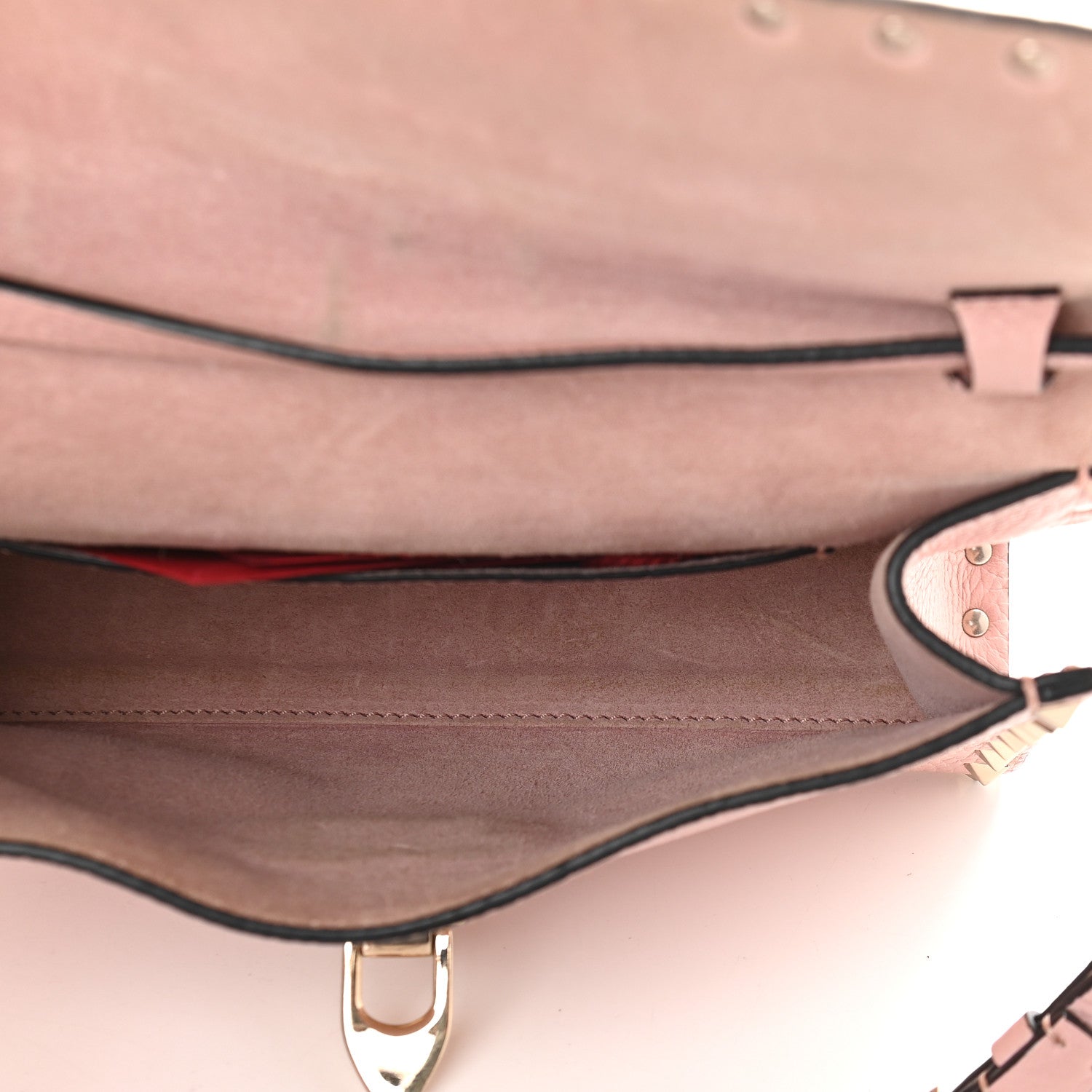 Valentino Garavani Pebbled Calfskin Medium Rockstud Flip Lock Crossbody Bag Water Rose 4 of 7