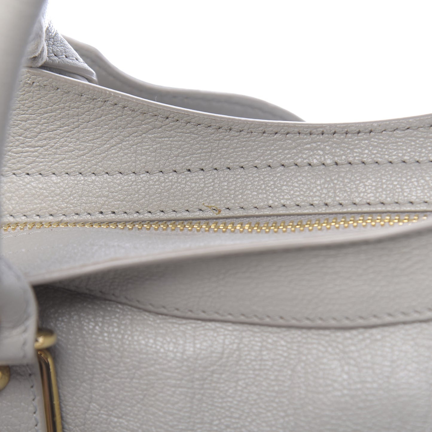 Chevre Gold Metallic Edge Hardware City Gris Glace