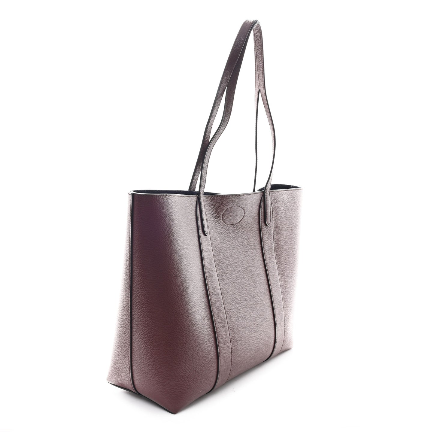Small Classic Grain Bayswater Tote Burgundy Oxford Blue