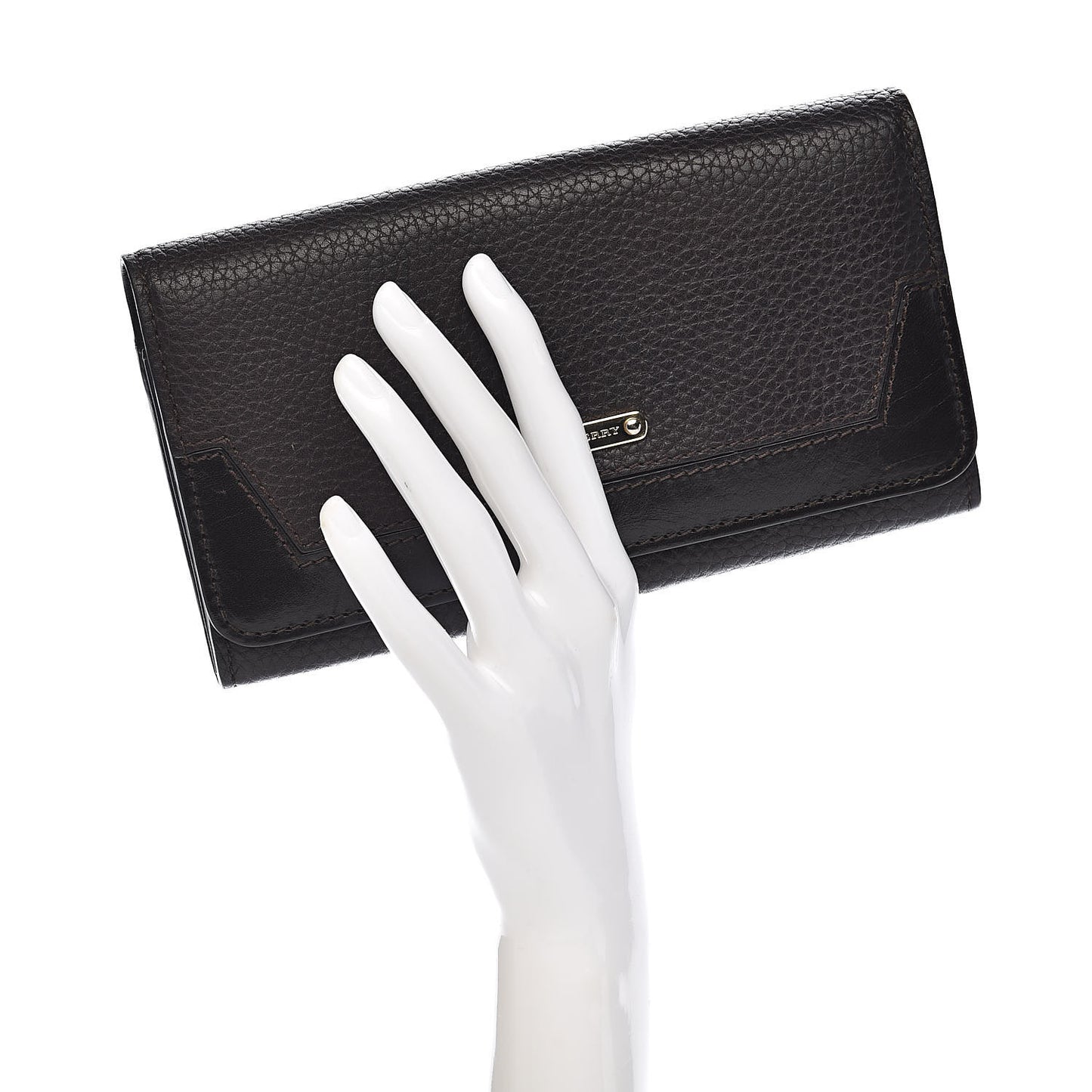 Grain Calfskin Continental Wallet Black