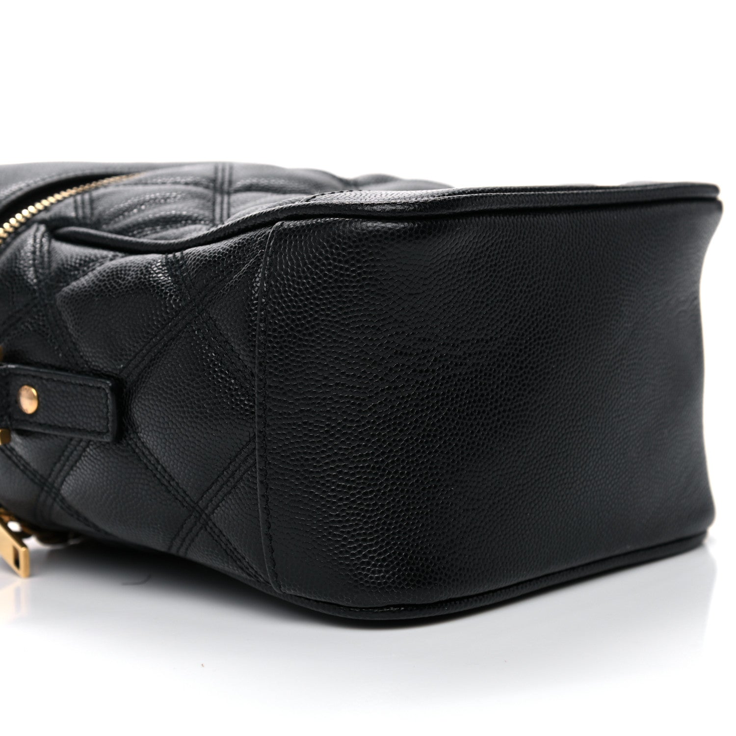 Saint Laurent Grain de Poudre Quilted 80's Vanity Bag Black 7 of 9