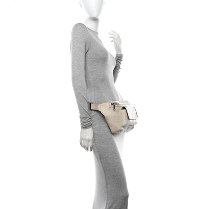Gucci Calfskin GG Tennis Embossed Pocket Belt Bag Mystic White 2 of 19