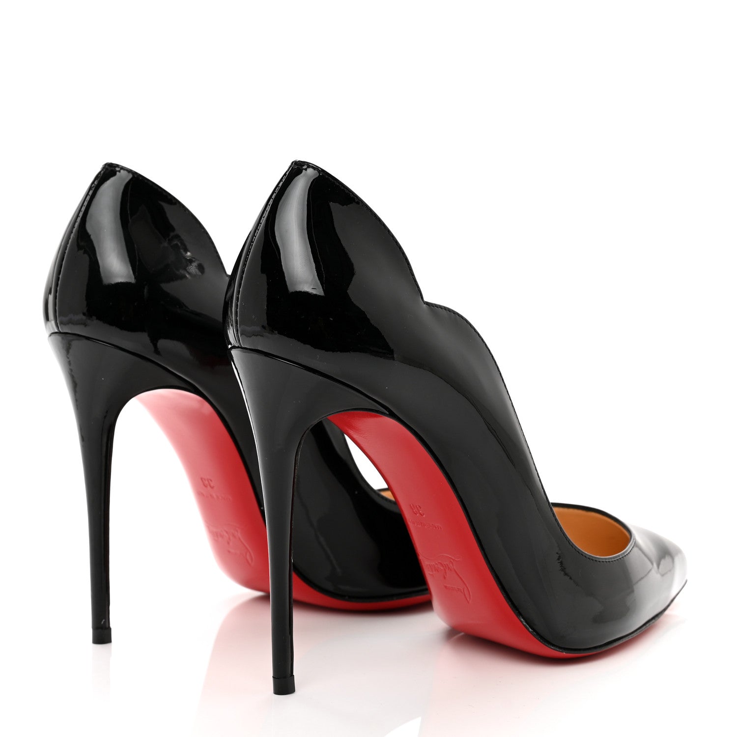 Christian Louboutin Patent Hot Chick 100 Pumps 38 Black 4 of 7
