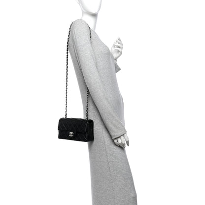 Chanel Lambskin Quilted Mini Rectangular Flap Black 2 of 11