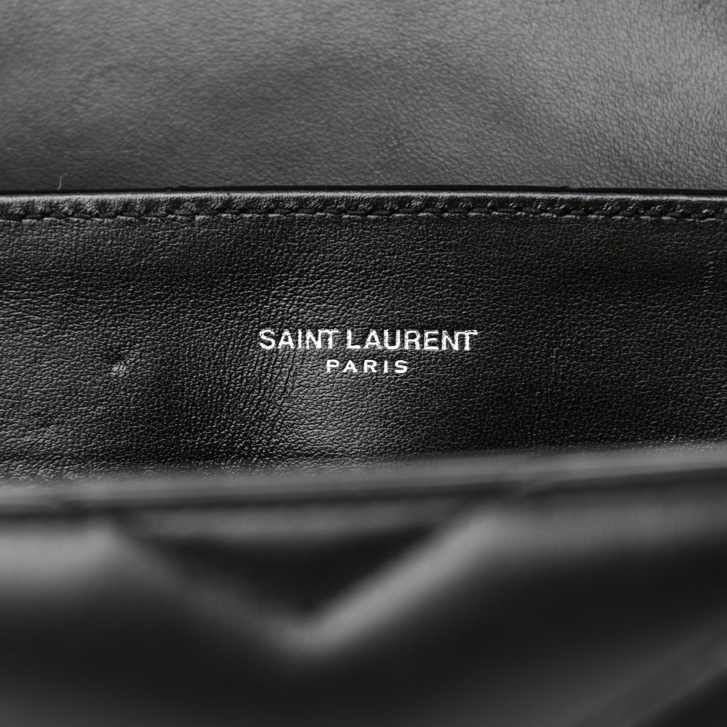 Calfskin Y Quilted Monogram Small Loulou Chain Satchel Black