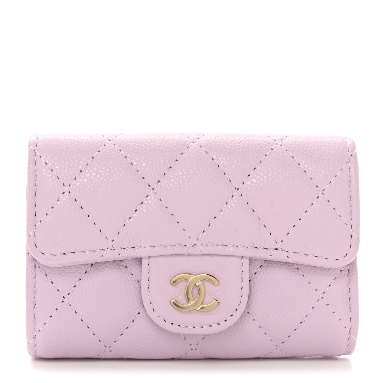 Chanel Caviar Quilted Classic 4 Key Holder Wallet Light Purple 1 of 9
