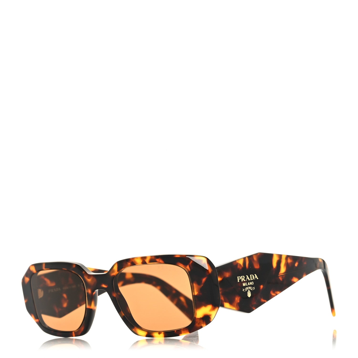 Prada Acetate Symbole Sunglasses SPR 17W Havana 1 of 7