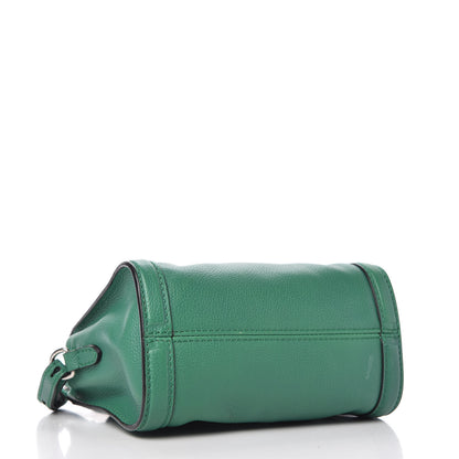 Alexander McQueen Pebbled Calfskin Small Skull Padlock Zip Around Tote Green 4 of 9