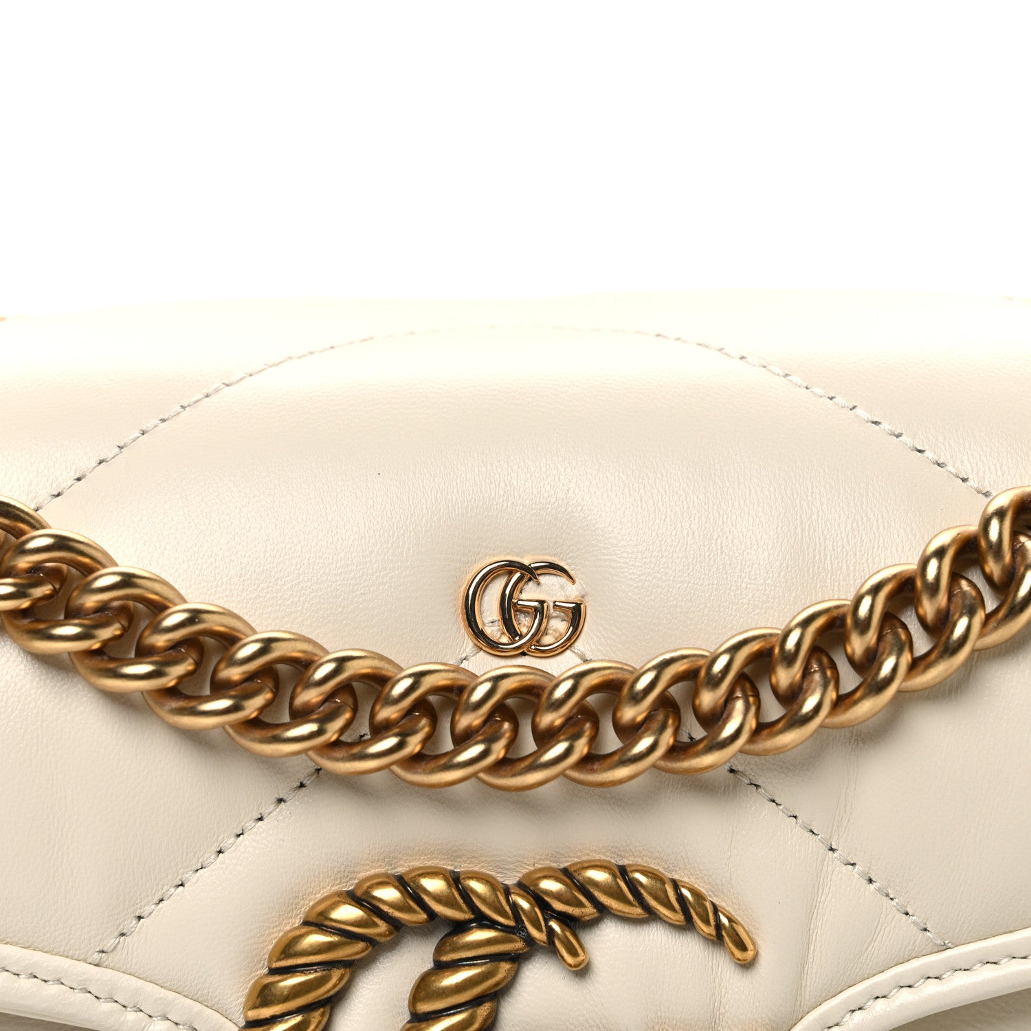 Gucci Nappa Matelasse Double G Studs Small Torchon GG Marmont