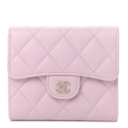 Chanel Caviar Quilted Compact Flap Wallet Light Pink 1 of 5