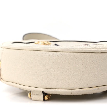 Gucci Textured Calfskin Web Mini Ophidia Round Backpack Mystic White 9 of 10