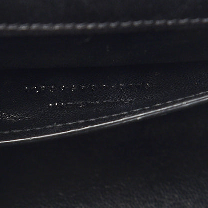 Saint Laurent Lambskin Matelasse Chevron Small Monogram Satchel Black 8 of 10