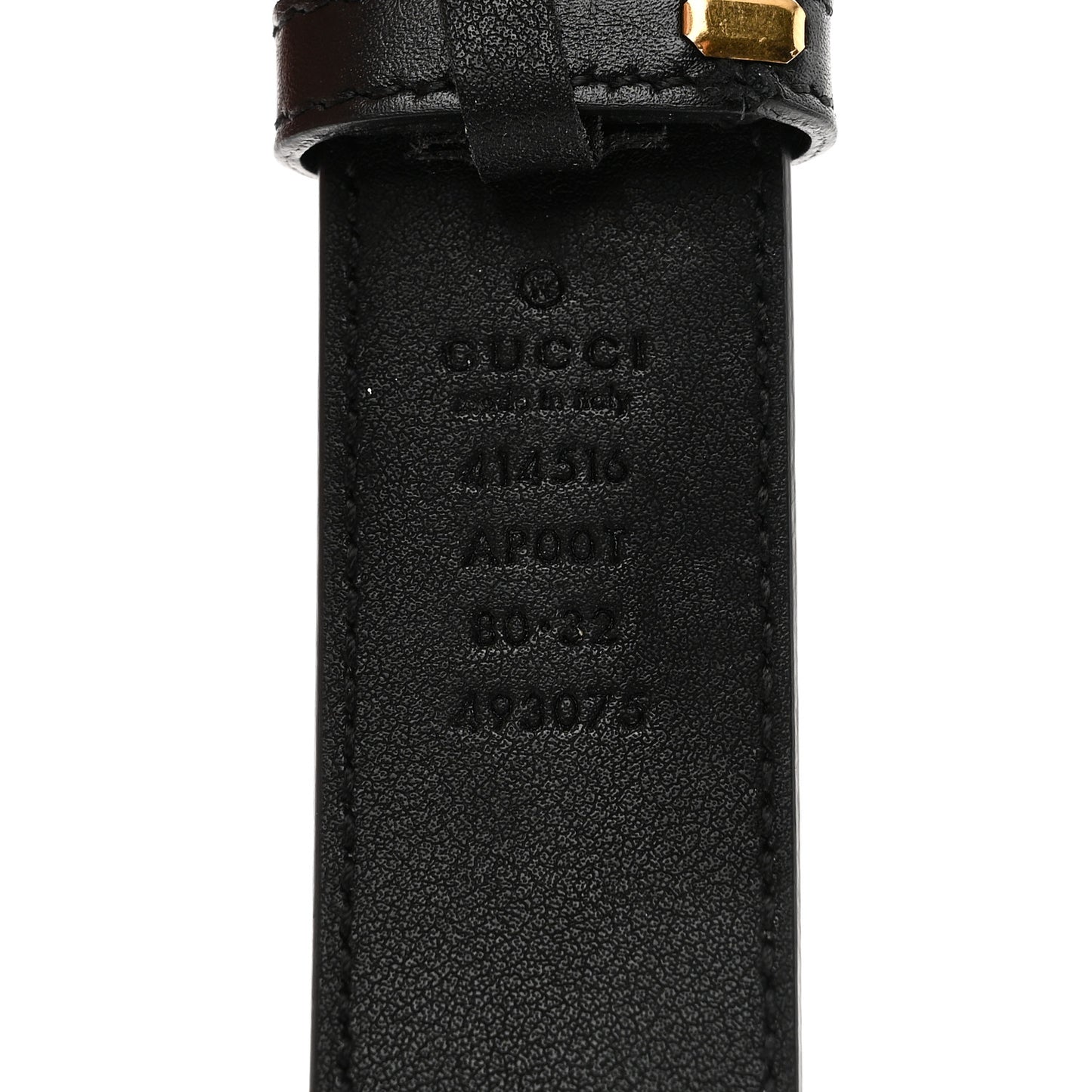 Calfskin Double G 30mm Belt 80 32 Black