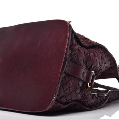 Bottega Veneta Nappa Intrecciato Shoulder Bag Dark Red 9 of 9