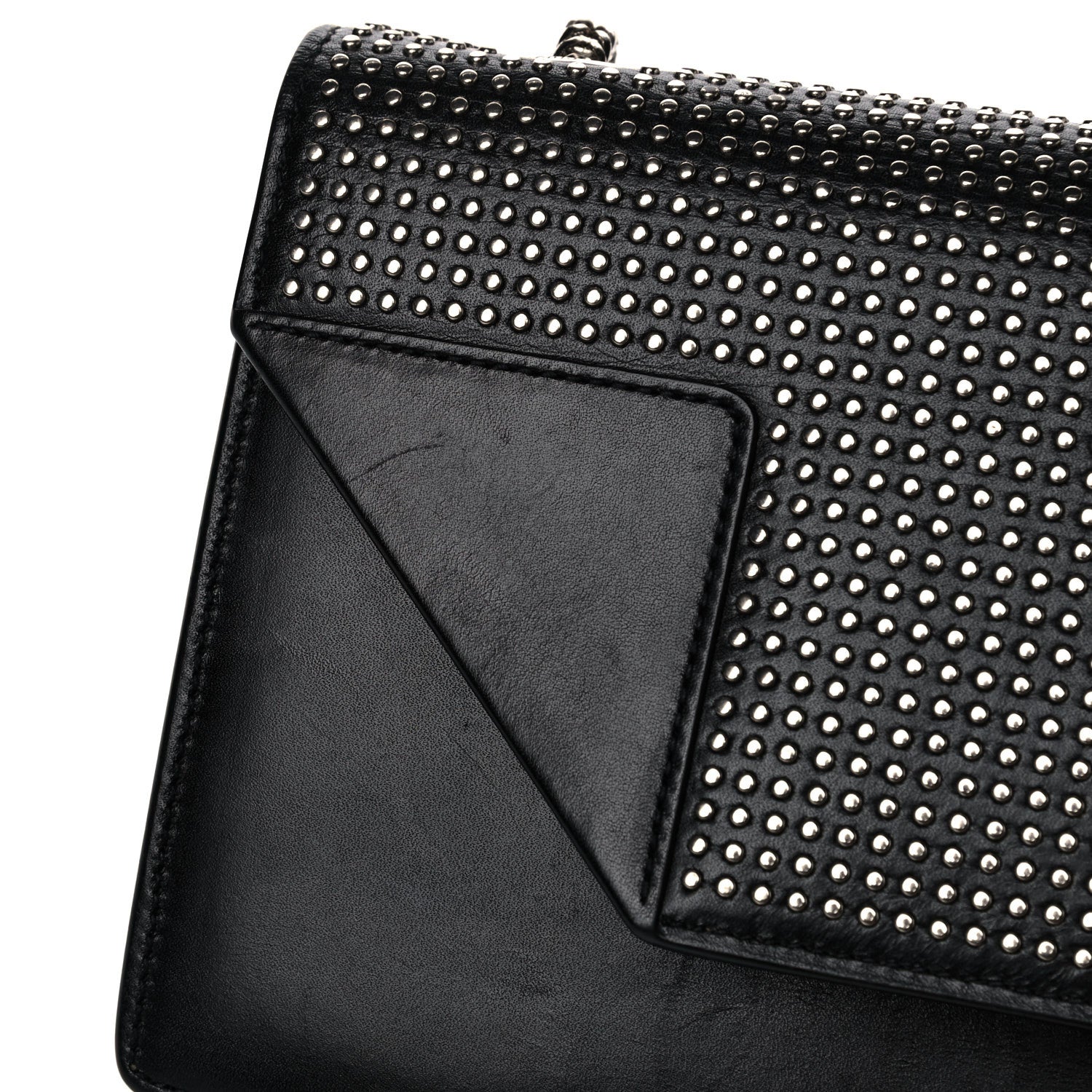 Saint Laurent Calfskin Studded Medium Betty Black 16 of 18
