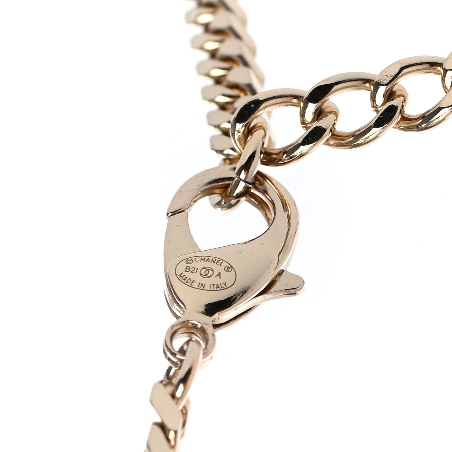 Crystal Chain CC Choker Gold Silver