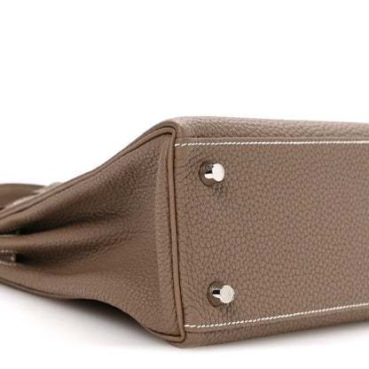 Hermes Togo Kelly Retourne 25 Etoupe 9 of 11