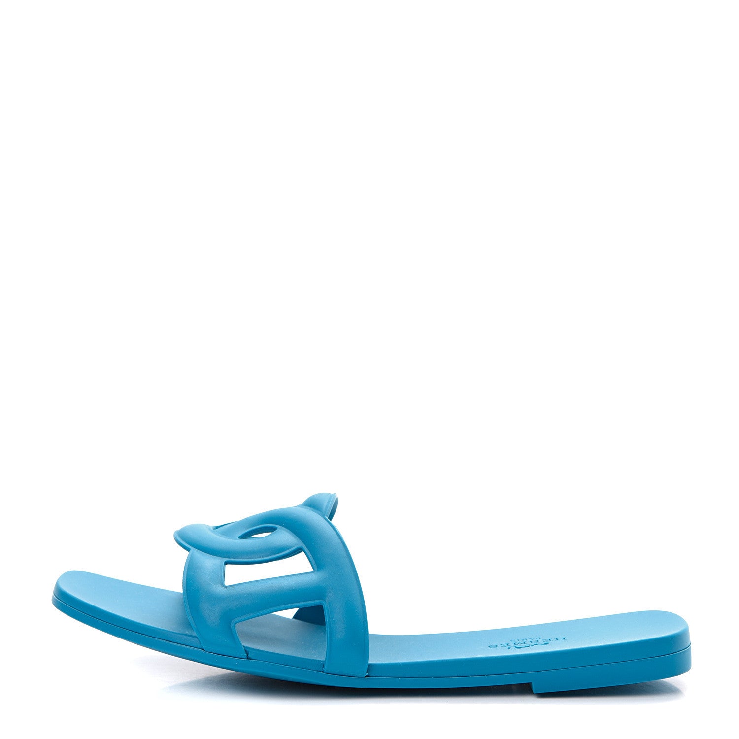 Hermes Rubber Aloha Sandals 38 Bleu Vif 1 of 7
