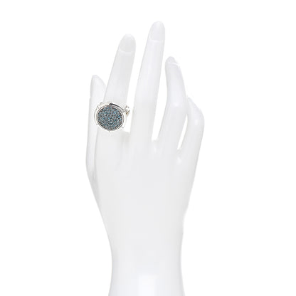 John Hardy Sterling Silver Blue Topaz Bamboo Ring 54 7 2 of 5