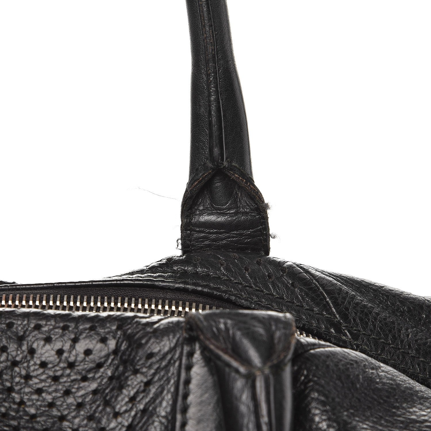Saint Laurent Perforated Calfskin Medium Easy Y Sac Black 10 of 13