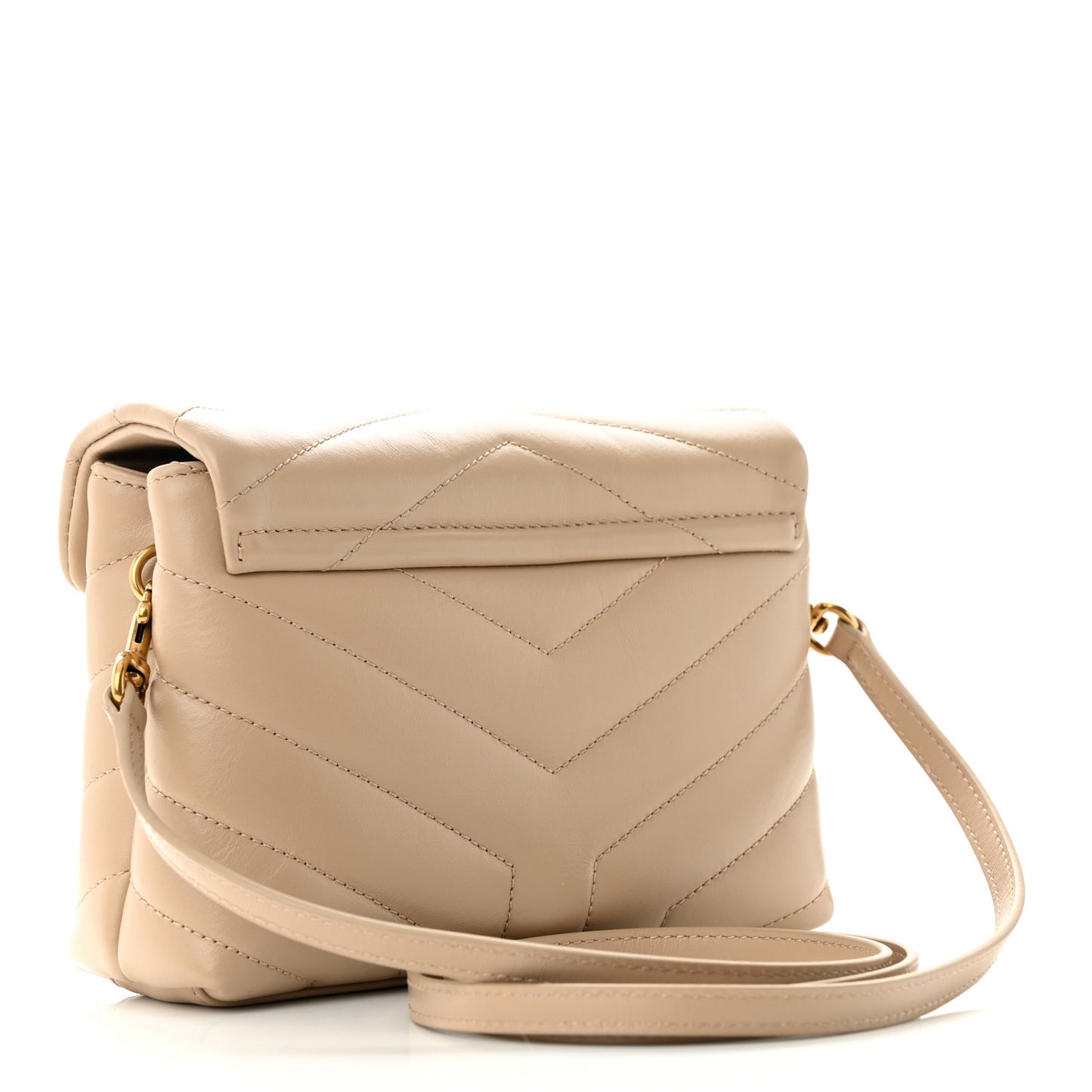Calfskin Y Quilted Monogram Toy Loulou Crossbody Bag Dark Beige