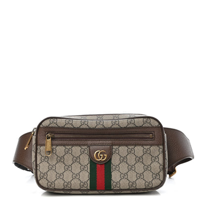 Gucci Soft GG Supreme Monogram Medium Ophidia Belt Bag Dark Brown 1 of 10