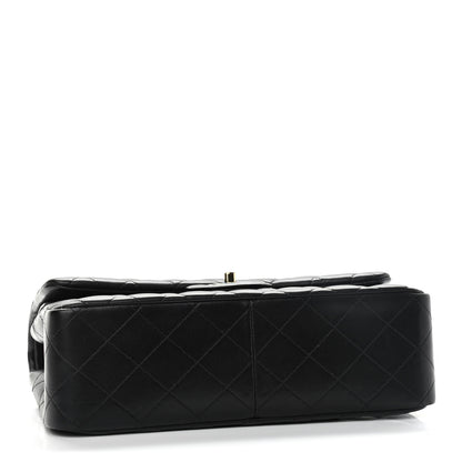 Chanel Lambskin Quilted Jumbo Double Flap Black 4 of 11