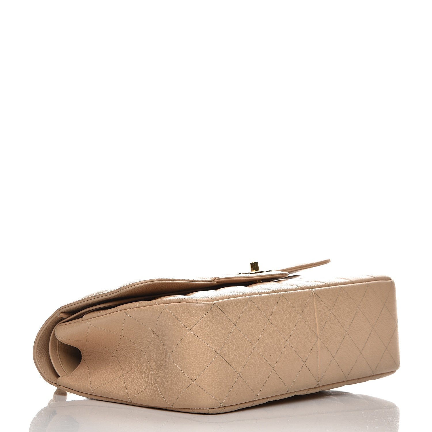 Chanel Caviar Quilted Jumbo Double Flap Beige Clair 5 of 10