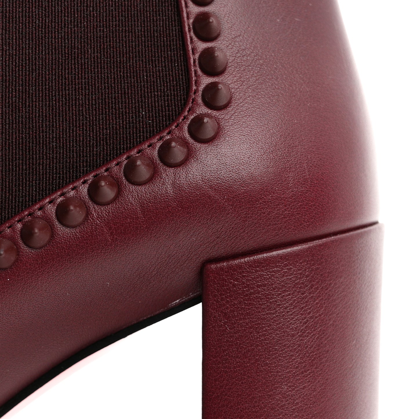 Calfskin Out Line Spike Lug 70 Boots 38 Bordeaux