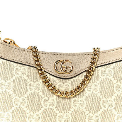 Gucci GG Supreme Monogram Textured Dollar Calfskin Web Mini Ophidia GG Handbag Beige Mystic White Oatmeal 8 of 11