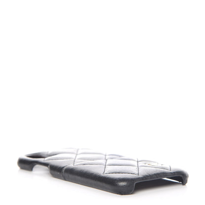 Chanel Lambskin Quilted iPhone X Case Black 4 of 15