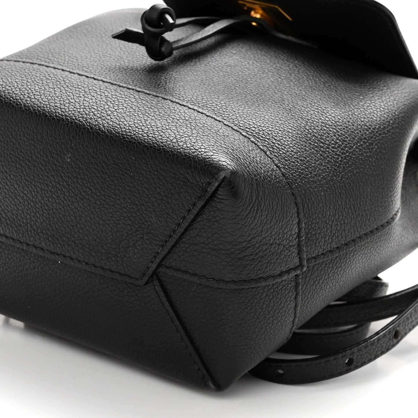 Calfskin Lockme Mini Backpack Black