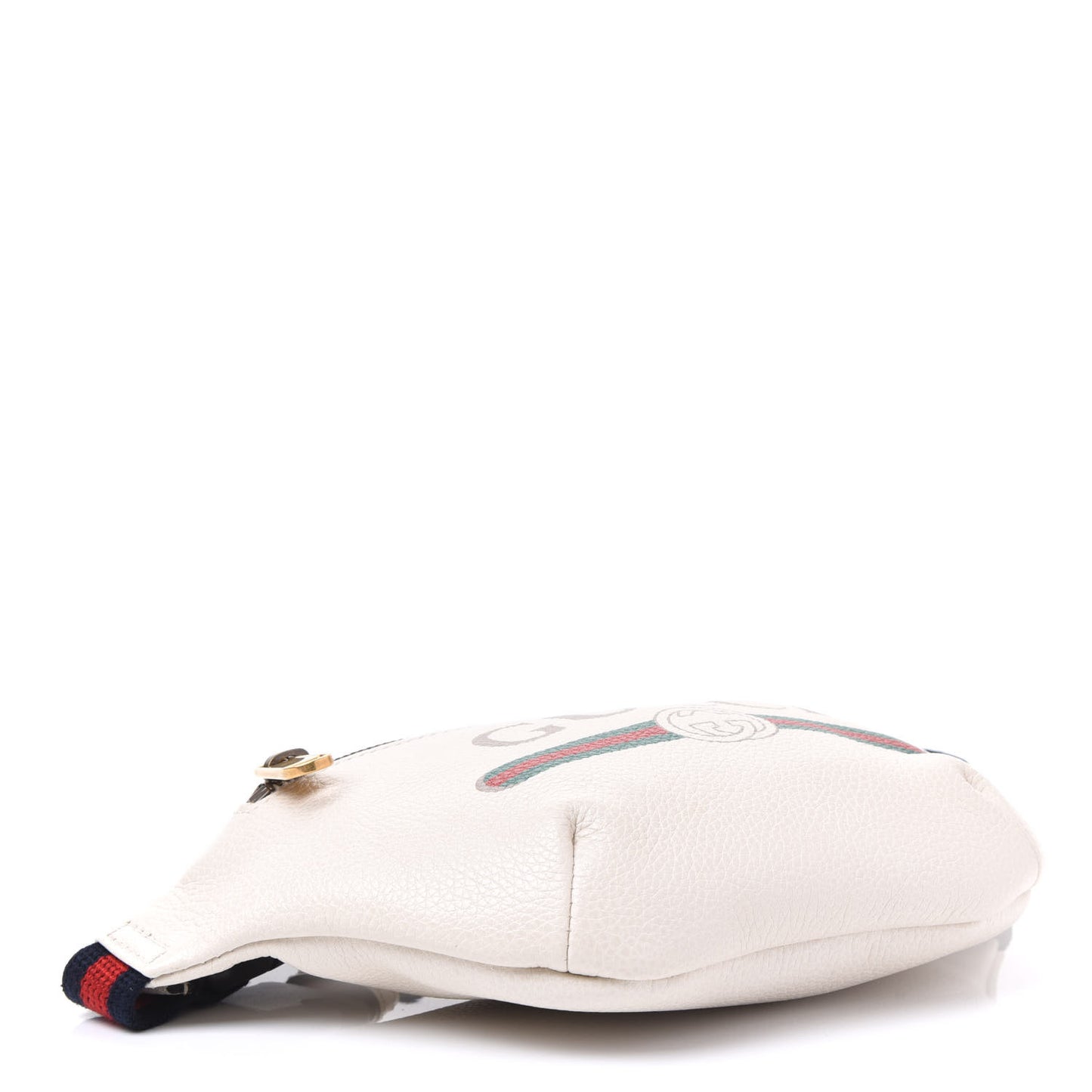 Grained Calfskin Small Logo Belt Bag White