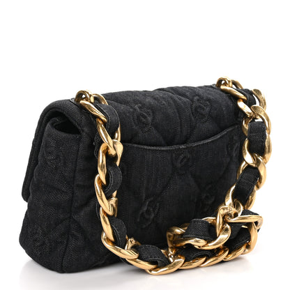 Chanel Denim Quilted Medium Funky Town Flap Black 3 of 10
