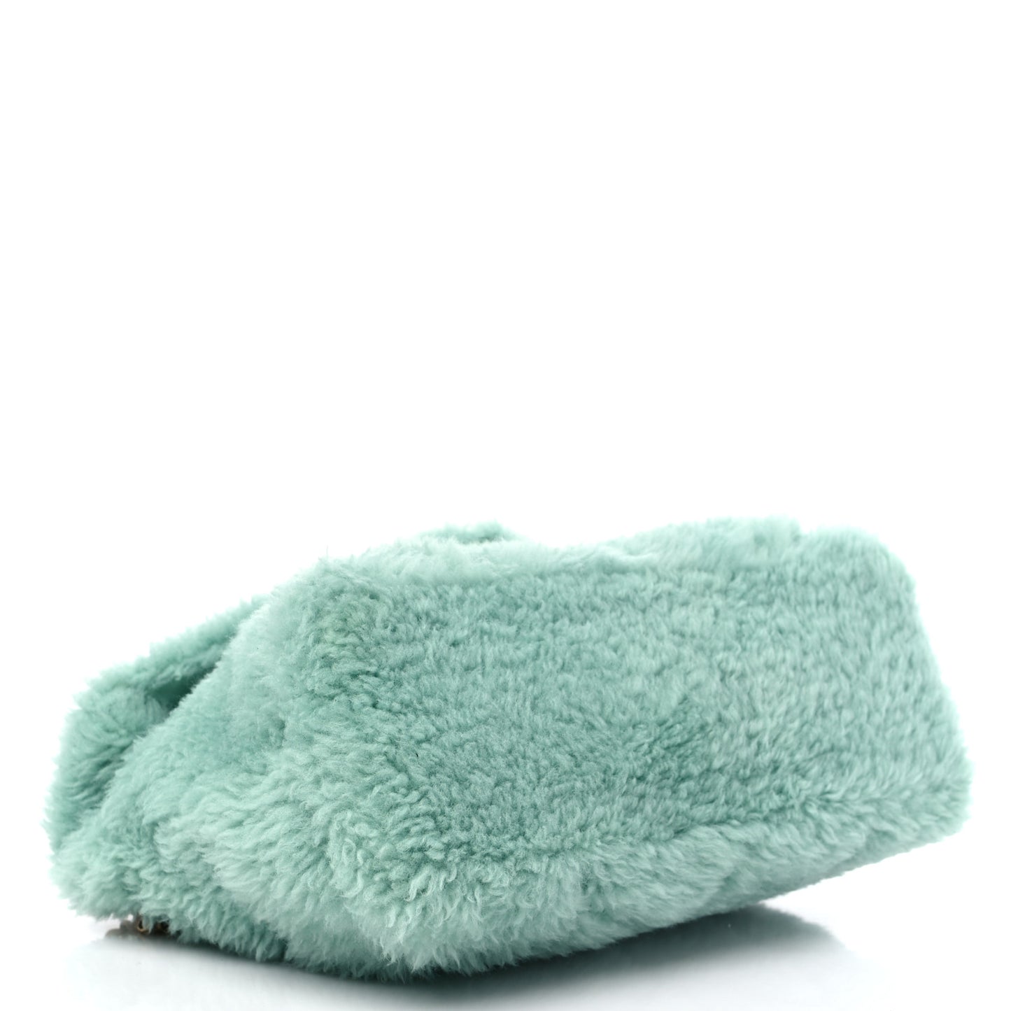 Merino Shearling Lambskin Quilted Small Loulou Puffer Monogram Chain Satchel Iced Mint