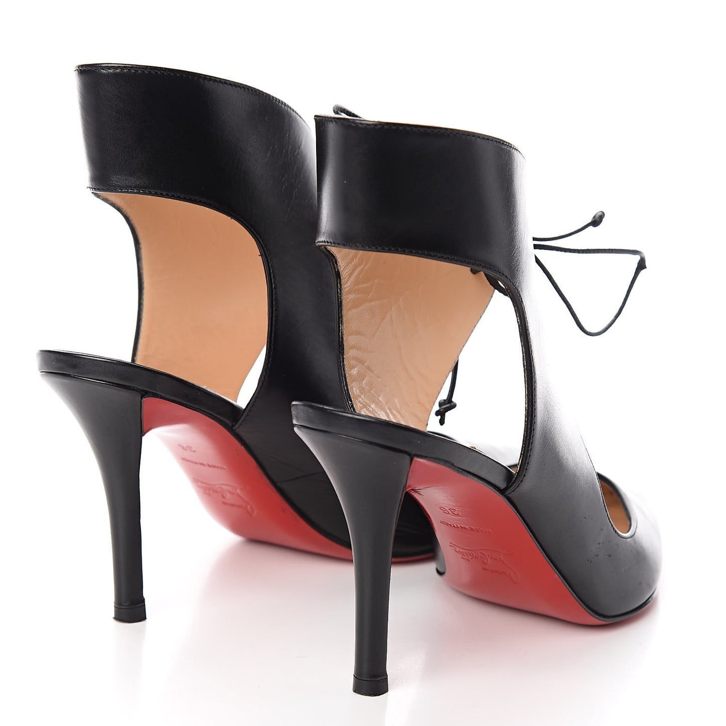 Nappa Franka Lace Up Pumps 36 Black