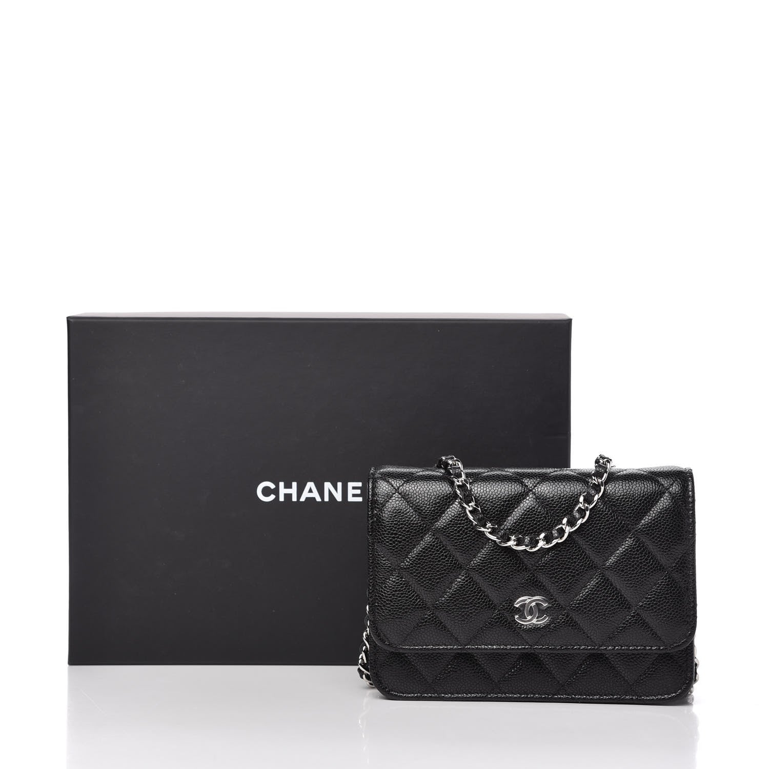 Chanel Caviar Quilted Mini Wallet On Chain WOC Black 11 of 11