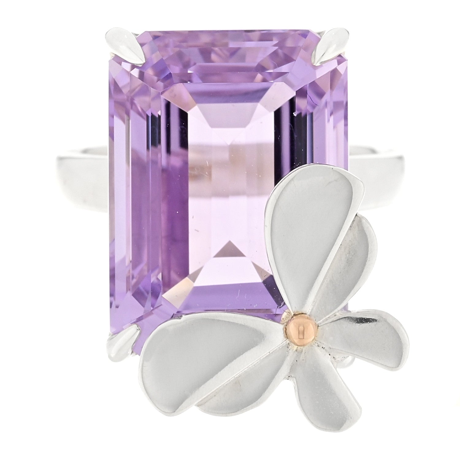 Tiffany Sterling Silver 18K Rose Gold Amethyst Return to Tiffany Love Bugs Butterfly Ring 52 6 1 of 4