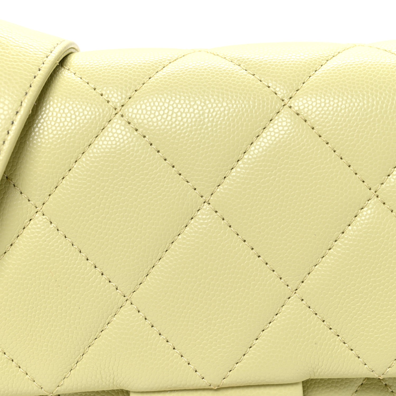 Chanel Shiny Caviar Quilted Mini Chain Messenger Flap Bag Yellow 8 of 10