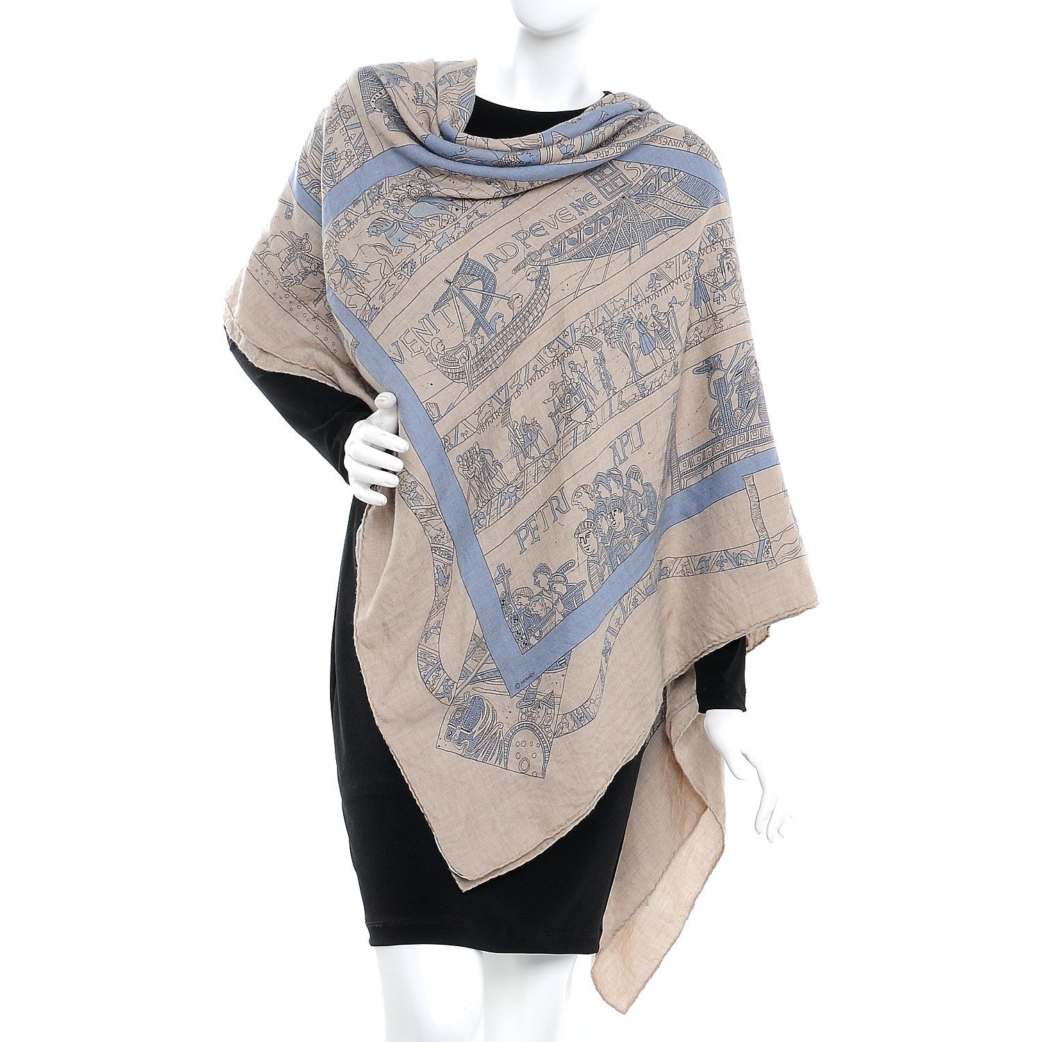 Hermes Cashmere Silk A La Gloire De Guillaume Shawl 140 2 of 6