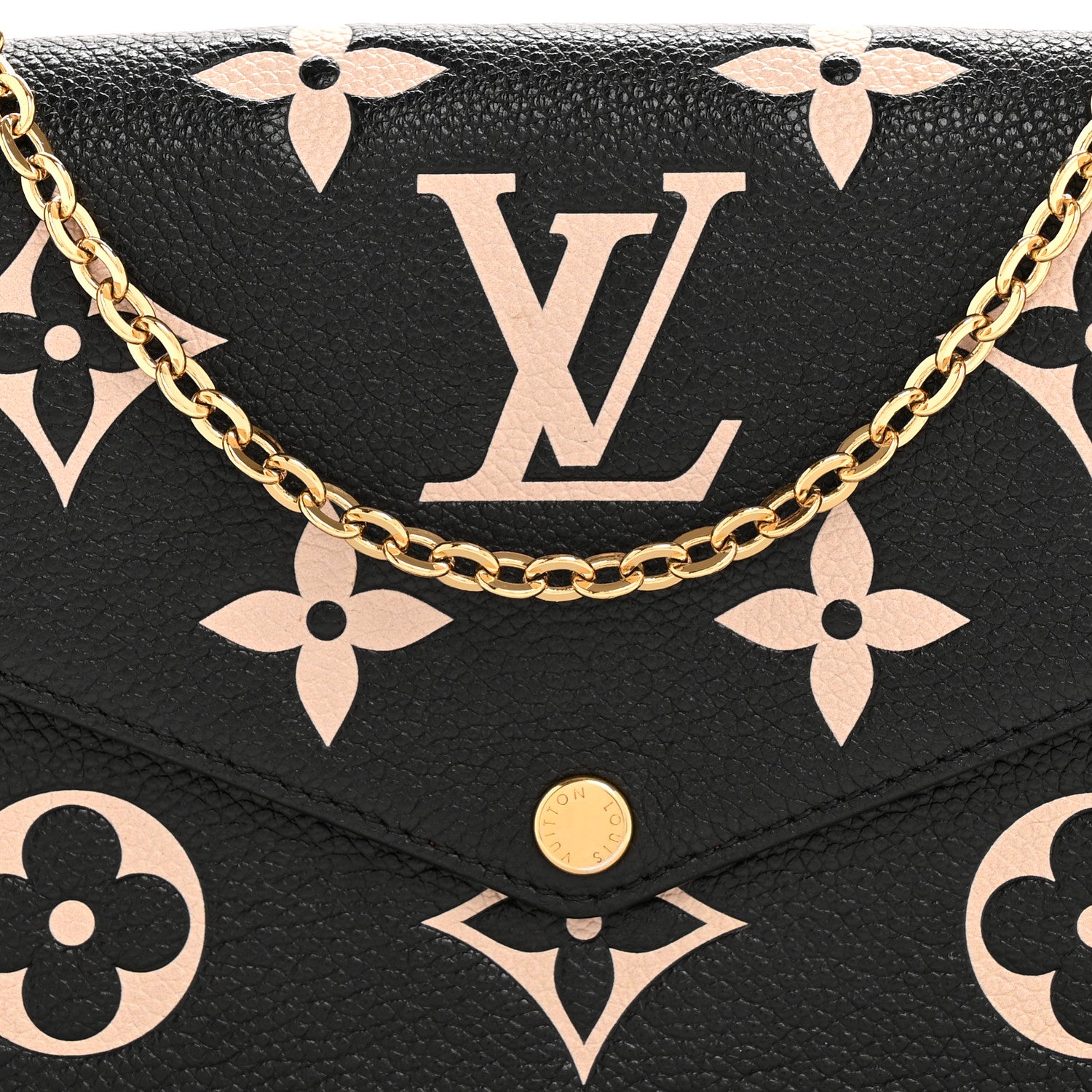 Louis Vuitton Empreinte Monogram Giant Felicie Pochette Black Beige 8 of 11