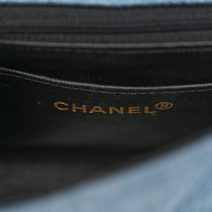 Chanel Denim Quilted Mini Square Flap Blue 6 of 10