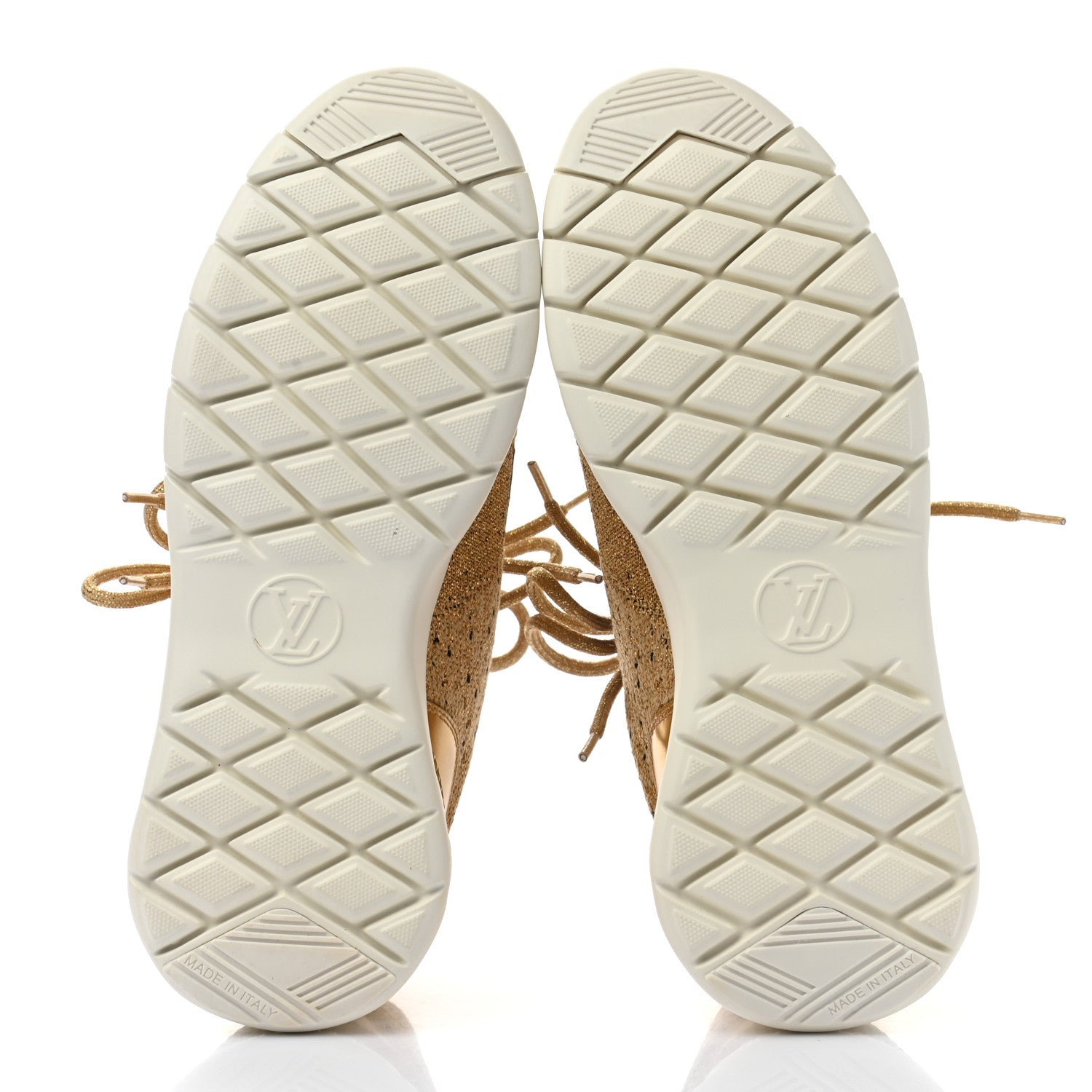 Louis Vuitton Technical Nylon Monogram Rubber Aftergame Sneakers 37 Gold 5 of 8