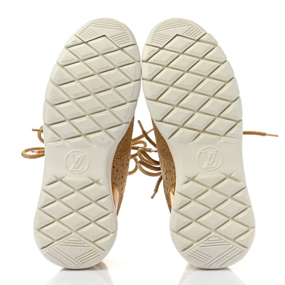 Louis Vuitton Technical Nylon Monogram Rubber Aftergame Sneakers 37 Gold 5 of 8